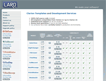 Tablet Screenshot of clariontemplates.com